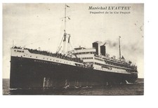 MARINE DE COMMERCE  PAQUEBOT MARECHAL LYAUTEY DE LA CIE PAQUET