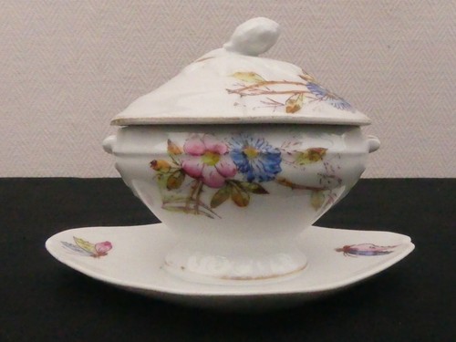 Ancien moutardier porcelaine - ancien,