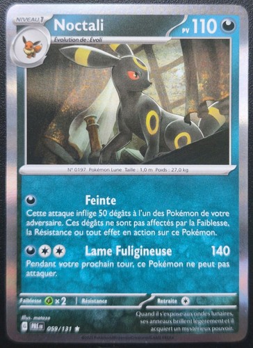 Carte pokémon holo noctali - holo,