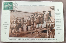 CPA des messageries maritimes ,Obliteration Paquebot Marseille a Yokoama