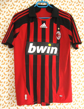 Maillot Milan Bwin 2007 2008 Adidas Calcio Vintage Jersey Shirt Homme - M