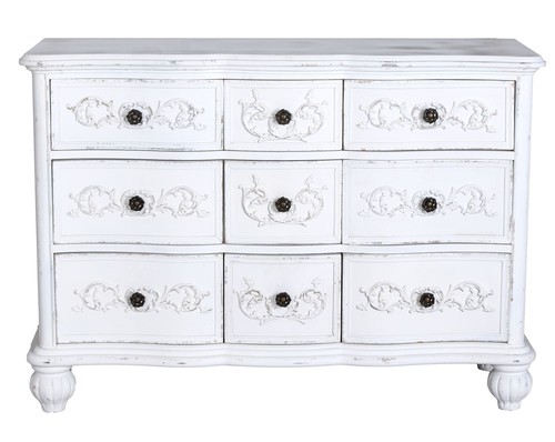 Buffet antique commode - antique, blanche