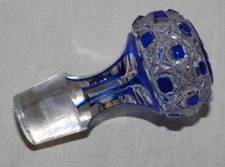 Bouchon en cristal - pour flacon ou carafe Baccarat (longueur 8 cm)
