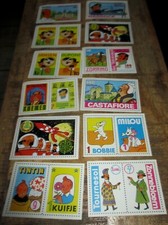 Studio Hergé-Anciennes vignettes de 1979, Lune, Tibet. . .Français & Néerlandais