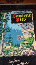 ANCIEN CARTON PUBLICITAIRE BIERE BRASSERIE SAVERNE PILS DESSIN LUC FISCHER 66