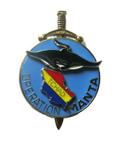 INSIGNE INFANTERIE OPERATION MANTA TCHAD  FAB. Y. DELSART NEUF