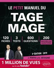 Le Petit Manuel du TAGE MAGE - édition 2019, Joachim Pinto et Arnaud Sévigné