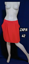Zapa Taille 42  jupe doublée rouge en viscose
