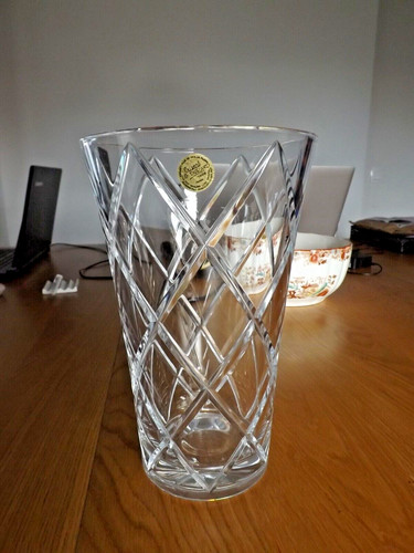 Vase cristal taillé g - en,