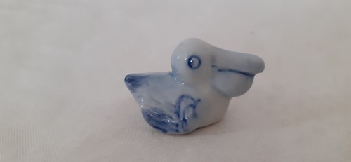 Enameled porcelain bird - porcelain,