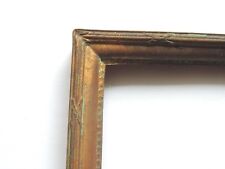 Ancienne monture de cadre en métal doré avec frise rectangle XIXeme