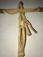 crucifix, croix en corde, Audoux - Minet, années 50/ 60,