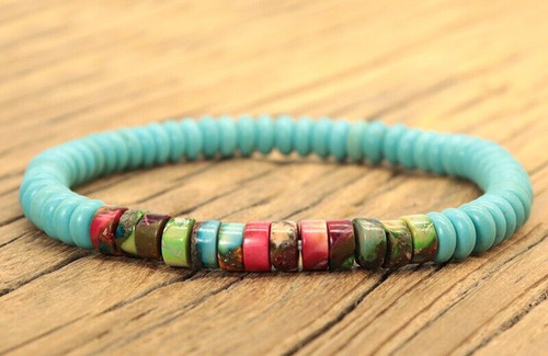 Bracelet perles howlite - bracelet, de