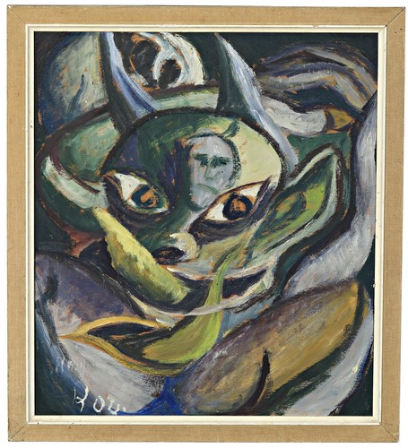 Portrait cubiste huile sur - cubiste,