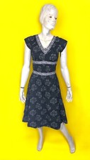 ? Max Mara Weekend Taille 42 ? Robe doublée manches courtes noire et grise