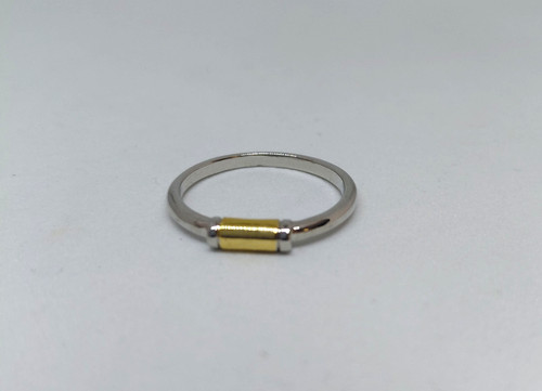 Bague tube bicolore t62 - bicolore, bijoux