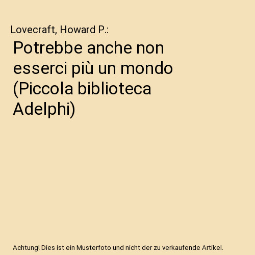 Potrebbe anche non esserci