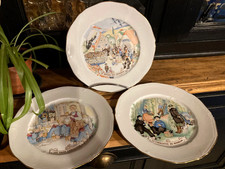 Lot de 3 assiettes décorées