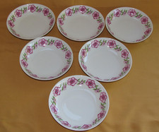 Série de 6 coupelles porcelaine de Limoges Chauffriasse décor floral
