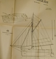 2 PLANS pour maquette-CORDIER A MOTEUR FRANCAIS et BATEAU DE PECHE COTES BELGES