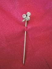 Épingle à cravate ancienne fin XIXe siècle, argent,vermeil, poinçon Sanglier