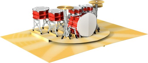 Carte vœux pop - carte, 3d