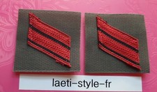 P21 2×patch scratch galon de poitrine caporal grade légion militaire militaria 