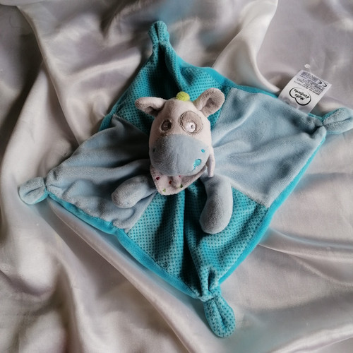 Doudou vache bleu mots - doudou, vache,