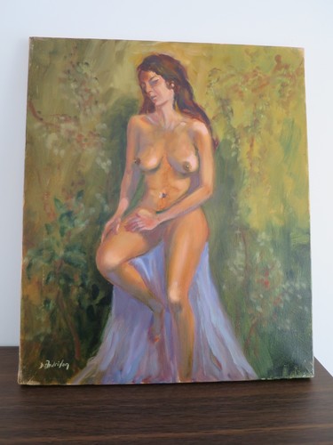 Vintage huile sur - toile, femme