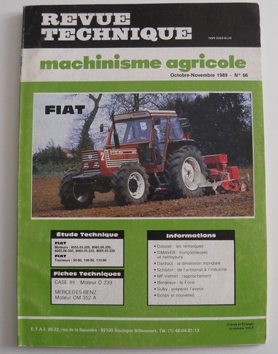 Revue technique tracteur fiat - tracteur,