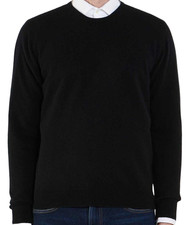 Pull homme col rond maille fine 100 % cachemire fabriqué en Italie 7 couleurs