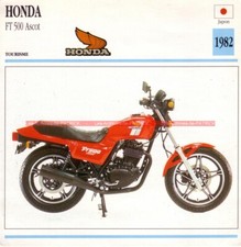 HONDA FT 500 Ascot FT500 1982 : Fiche Moto #001121