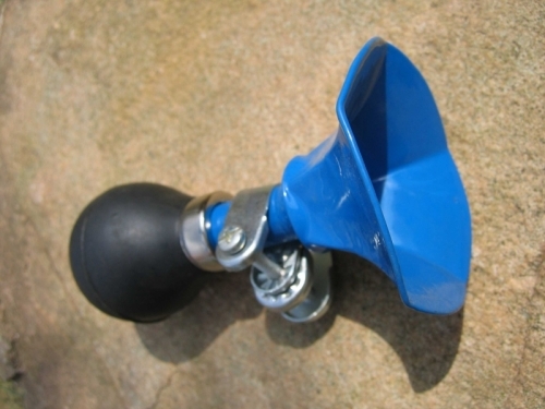 Klaxon vélo bleu - vélo,