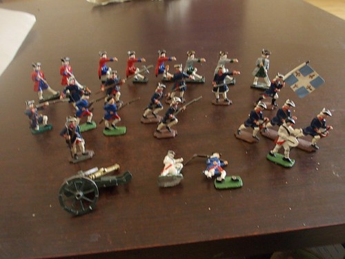 Lot soldats plat étain - soldats, d'étain.