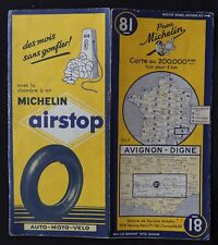 Carte MICHELIN 81 AVIGNON DIGNE 1955 Guide Bibendum pneu tyre map