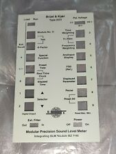 Bruel & Kjaer  Façade Pour Sonomètre Sound Level Meter 2231 Module Bz7110