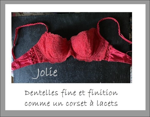 Soutien gorge rouge dentelles - soutien-gorge,