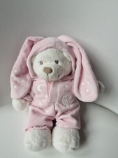 K9. DOUDOU PLAT NICOTOY OURS ROSE BLANC ETOILE BONNET - TTBE