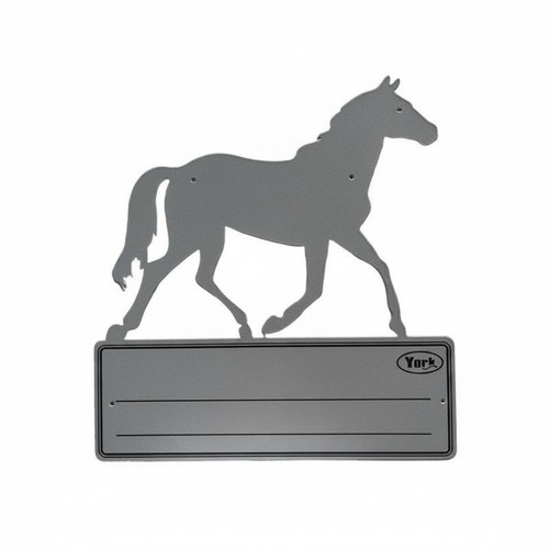 Plaque cheval porte nom métal - porte,