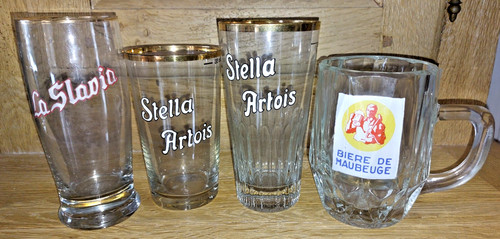 Lot verres bière - 3, à