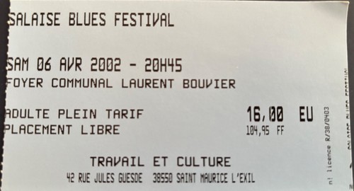Billet concert salaise blues - concert,