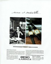 Publicité Advertising 079  1981  les montres Seiko Lassale