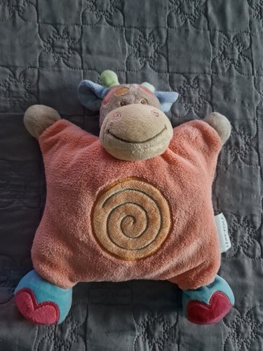 Doudou semi plat vache girafe