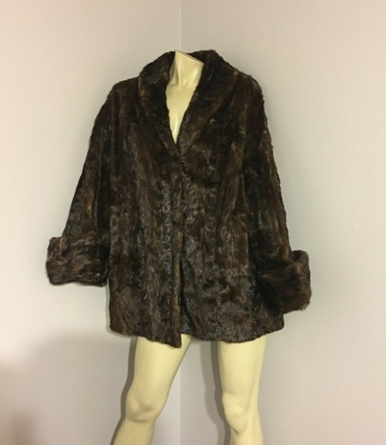 Dark brown vintage fur - dark,