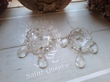 lot de 2 coupelles a pampilles anciennes  pour lustres  lampe decoration