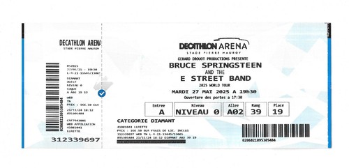 Rare ticket billet concert - ticket,