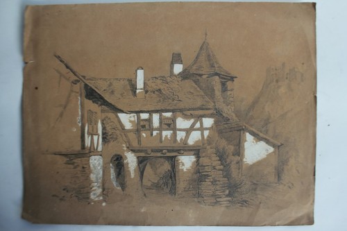 Dessin original crayon xixe - au,