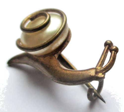 Ancienne broche escargot - , or