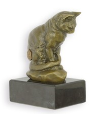 Sculpture en bronze chat
