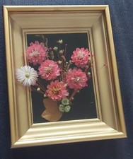 Ancien Cadre Fleurs Séchées